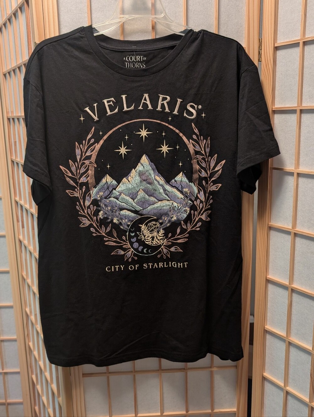 Velaris 'City of Starlight' Graphic Tee - Black